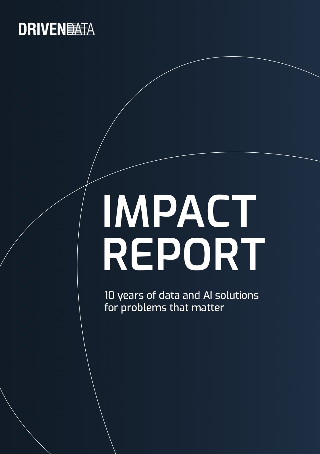 Navy cover page with white title text that reads 