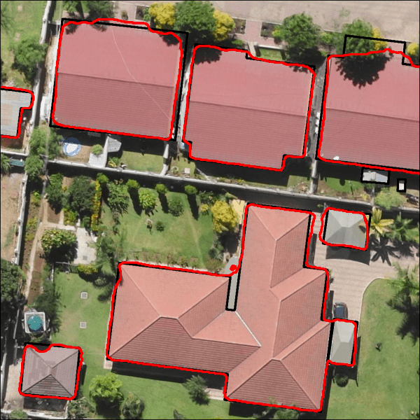 Building segmentation example in Lusaka